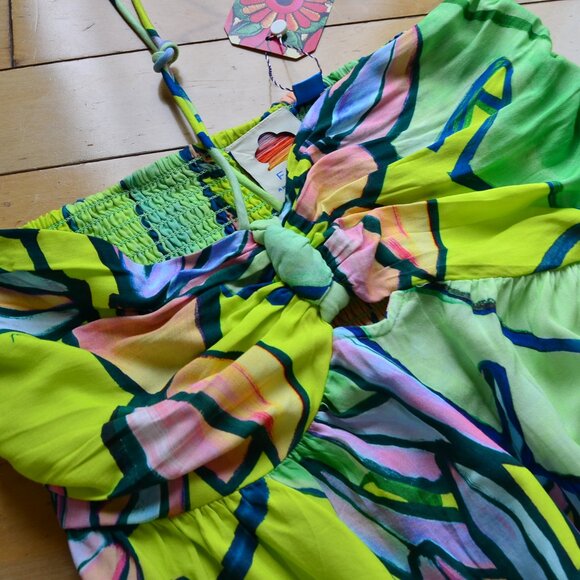 Farm Rio x Anthropologie Halter Printed Maxi Dress NWT Size M - Picture 9 of 16